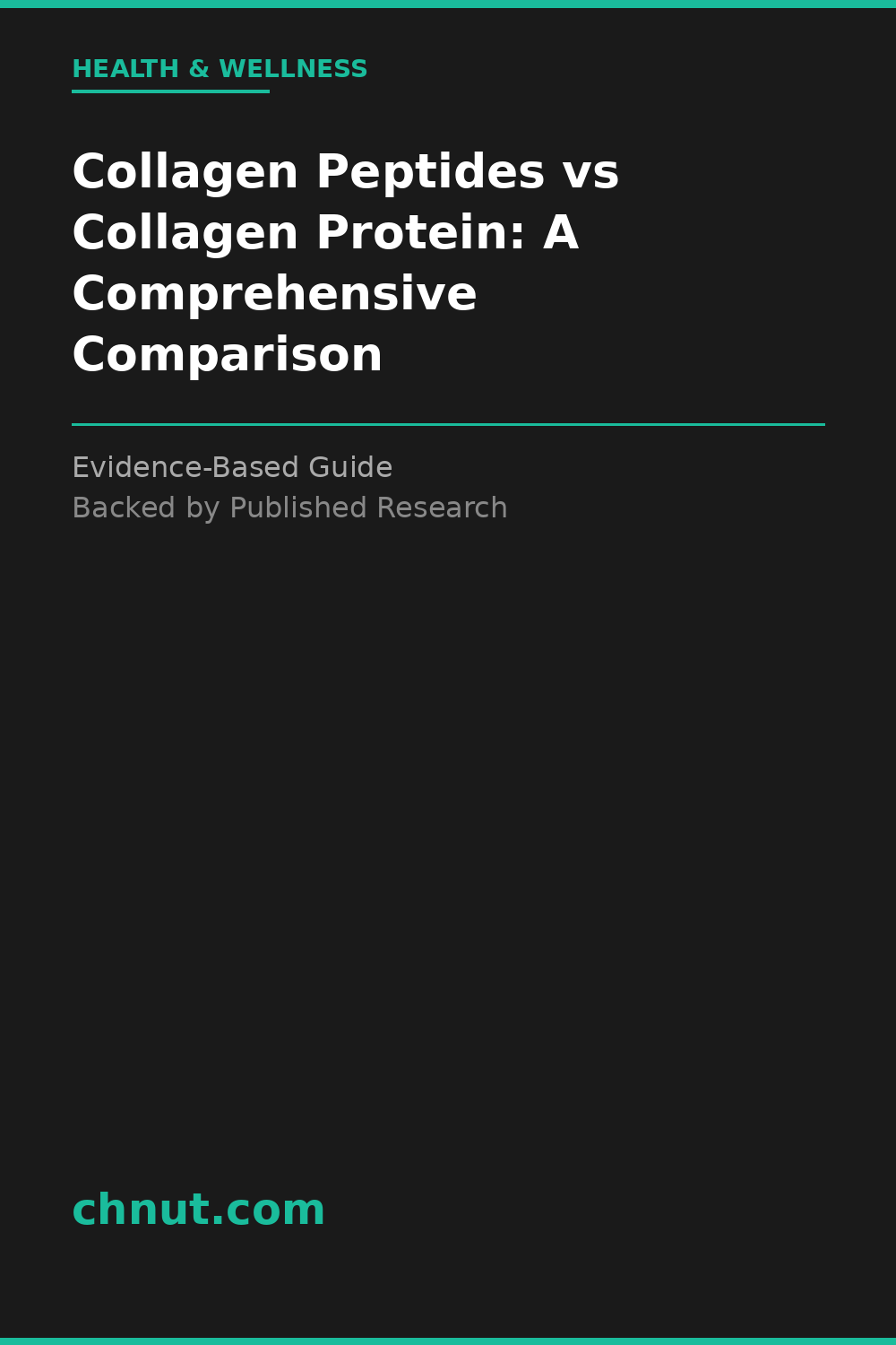 collagen peptides and collagen supplements compared for effectiveness and benefits