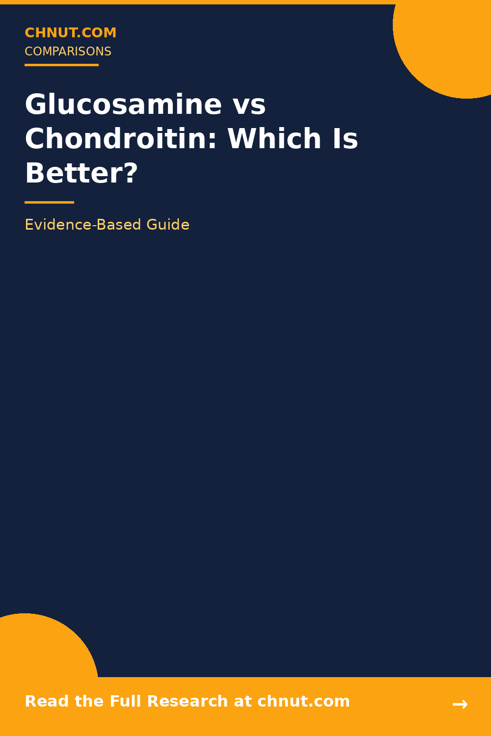 glucosamine and chondroitin supplements compared for effectiveness and benefits