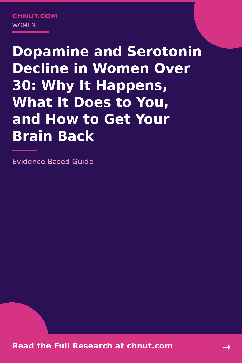 dopamine and serotonin decline in women over 30 supplement for improved health and wellness