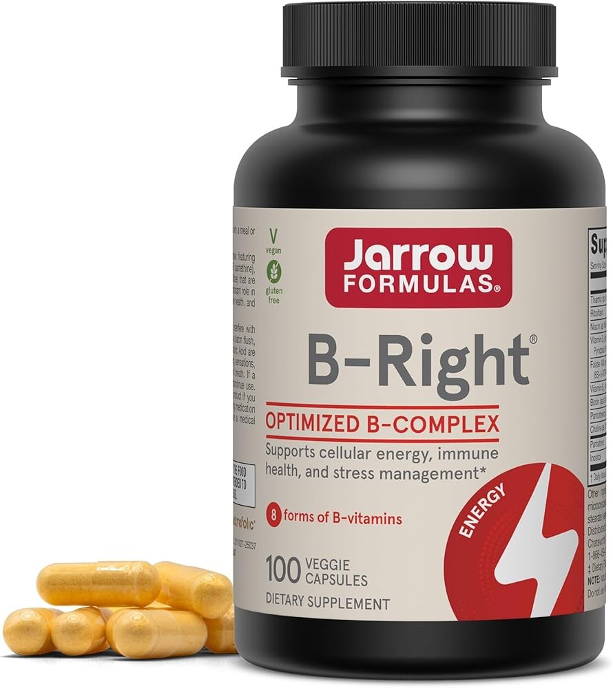 Jarrow Formulas B-Right Vitamin B Complex - 100 Veggie Caps - B-Complex Formula -Cellular Energy & Metabolism Support...