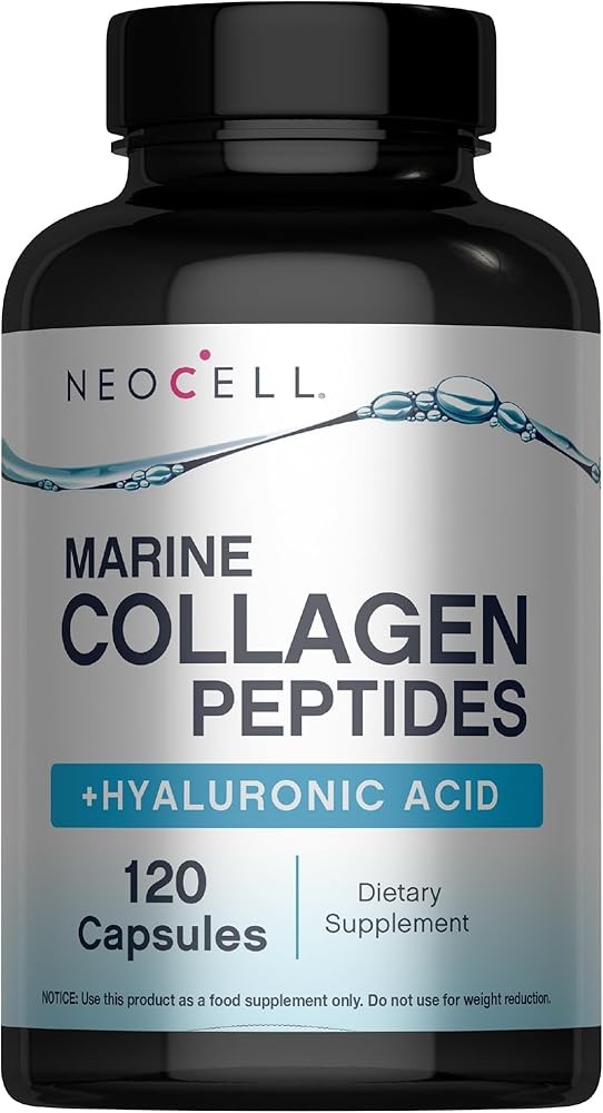 NeoCell Marine Collagen Peptides Capsules with Hyaluronic Acid Plus Vitamin C