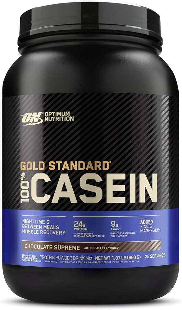 Optimum Nutrition Gold Standard 100% Micellar Casein Protein Powder, Slow Digesting, Helps Keep You Full, Overnight M...