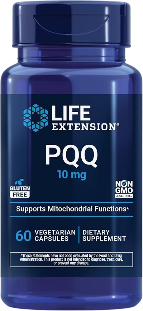 Life Extension PQQ Caps – Pyrroloquinoline Quinone, 10 mg – Promotes The Growth of New Mitochondria, ATP, Energy Supp...