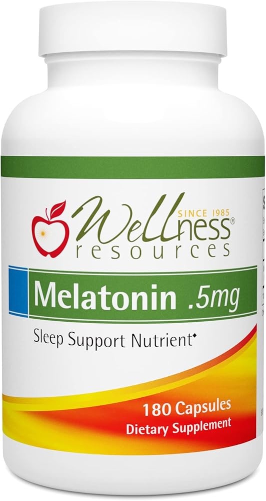Wellness Resources 0.5mg Melatonin Capsules - Natural Sleep