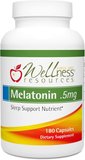 Wellness Resources 0.5mg Melatonin Capsules - Natural Sleep