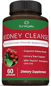Premium Kidney Cleanse Supplement – Powerful Kidney Support Formula With Cranberry and Astragalus- May Help Support Kidney Health...