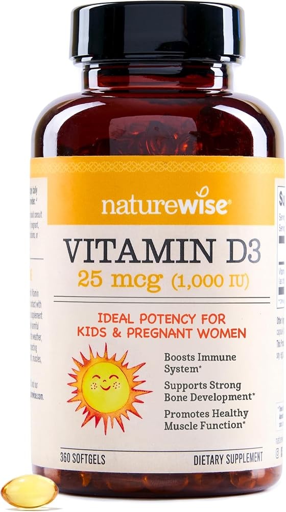 NatureWise Vitamin D3 1000iu (25 mcg) 1-Year Supply for Immune Support, Healthy 