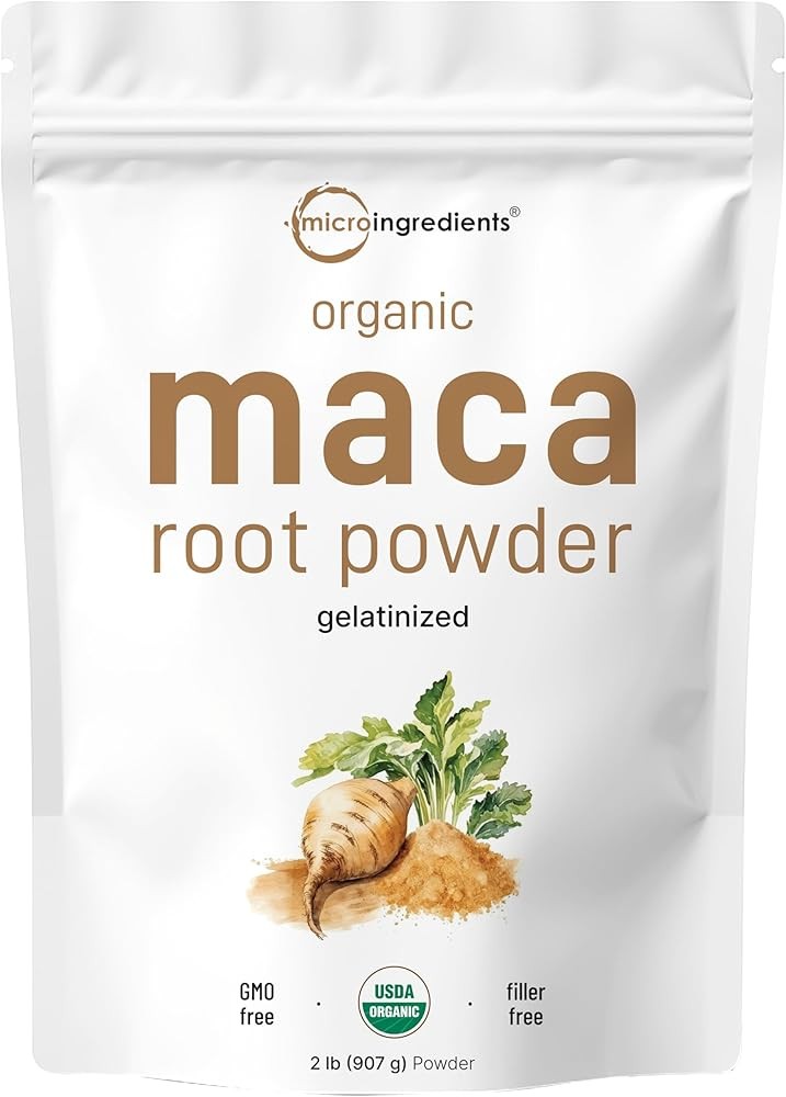 Micro Ingredients Organic Maca Root Powder, 2 Pound, Gelatinized for Better Absorption, Rich in Antioxidants, No GMOs...