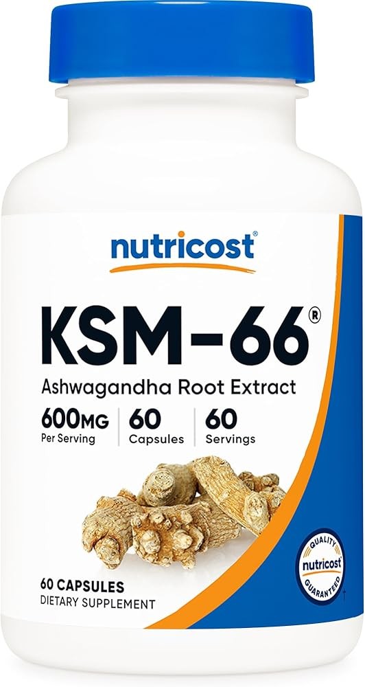 Nutricost KSM-66 Ashwagandha Root Extract 600mg, 60 Veggie Caps - 5% Withanolide