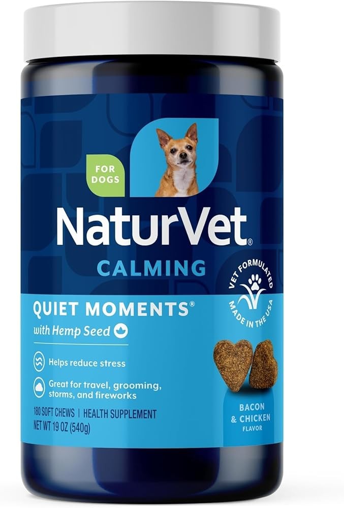 NaturVet Quiet Moments Plus Hemp Calming Aid for Dogs