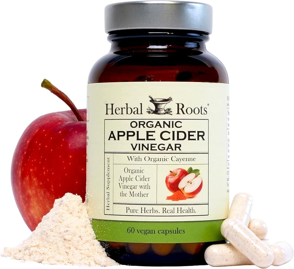 Herbal Roots Organic Apple Cider Vinegar with Mother and Organic Cayenne