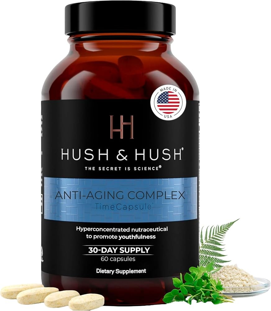 Hush & Hush Anti-Aging Multivitamin for Women – Clinically Proven with Marine Collagen, Hyaluronic Acid, Vitamin C, B...
