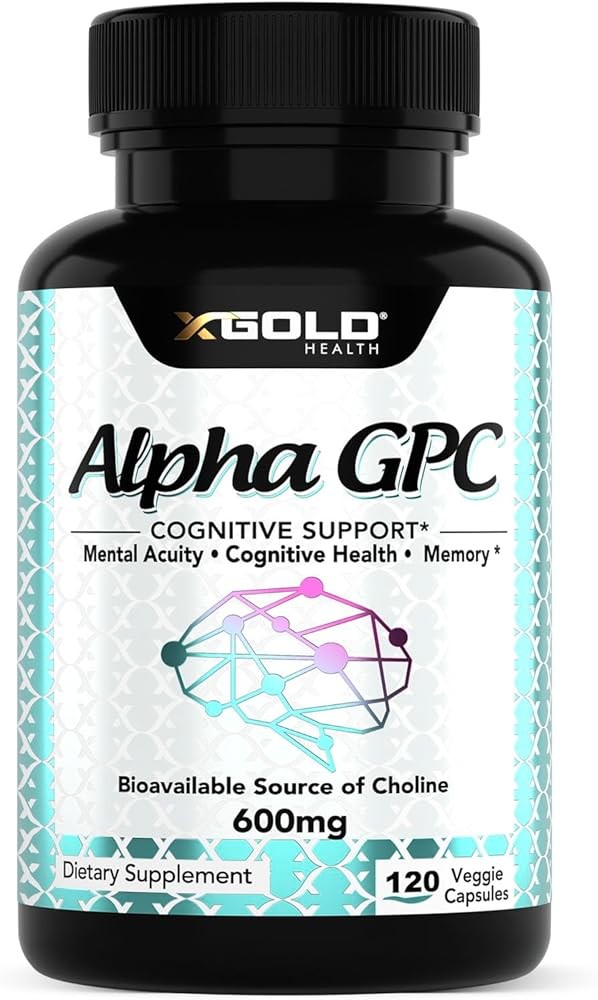 Alpha GPC Choline 600mg Pure Nootropic 120 Veggie Capsules