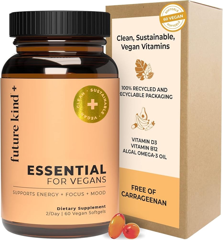 Future Kind 3 in 1 Daily Multivitamin - for Energy, Clarity, Active Wellness Support with B12, D3, and Algal Omega-3 ...