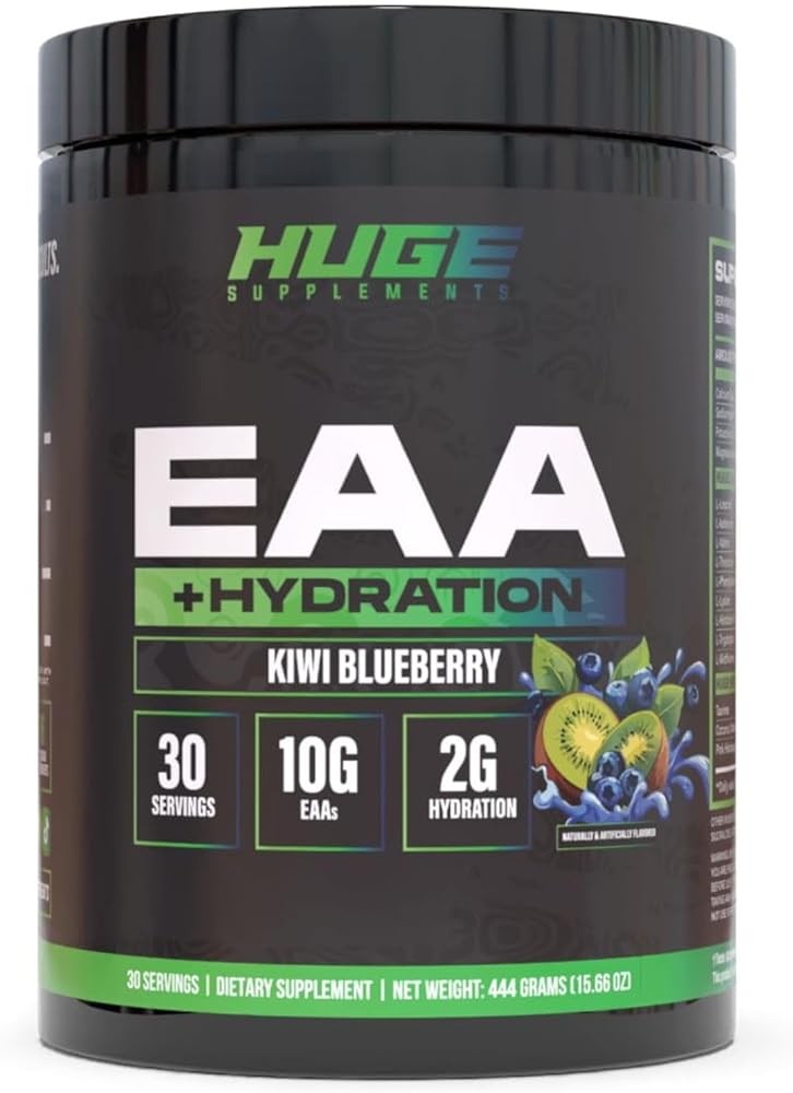 Huge EAA + Hydration, Essential Amino Acids Powder, EAAs & BCAAs, Intra & Post Workout Recovery Powder, Muscle Growth...