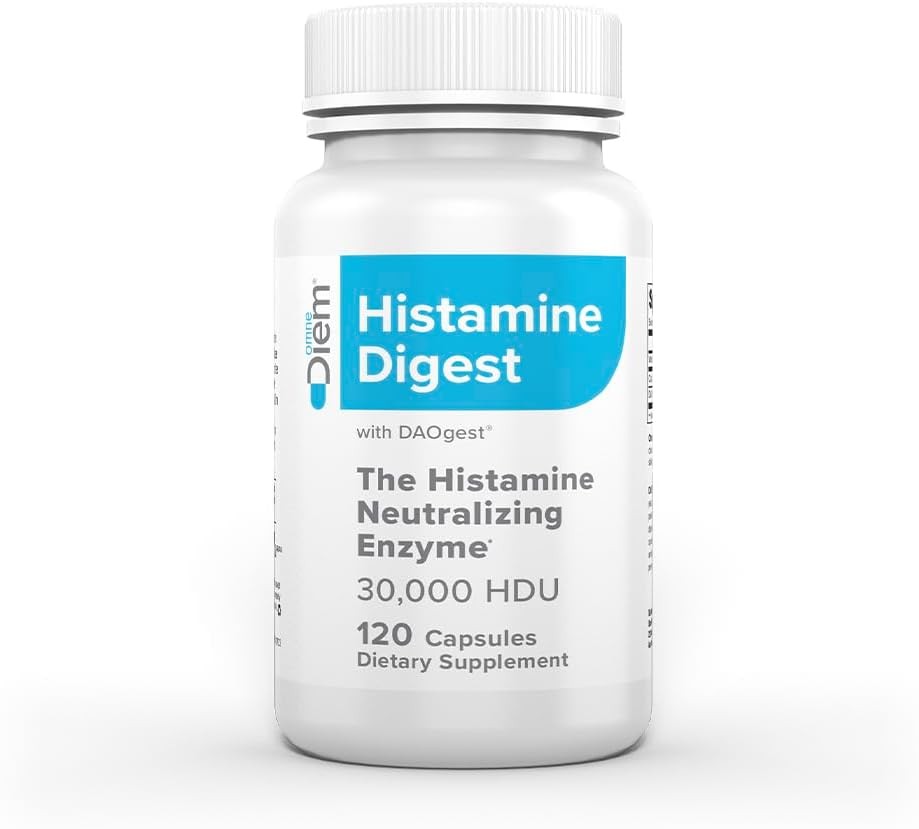 Omne Diem Histamine Digest DAO 30,000 HDU - 120 Caps - Histamine Neutralizing Enzyme - Relieve Histamine Intolerance ...