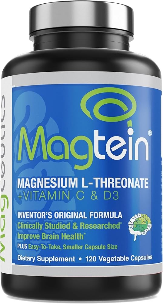 Magtein Magnesium L-Threonate to Improve Cognition, Focus, Memory, Sleep Quality and Brain Health with Small Caps - 1...