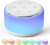 FamiSym White Noise Sound Machine Baby, 34 Sounds, Night Light, Rechargeable