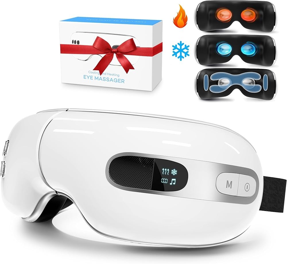 Eye Massager with Heat and Cooling for Migraine Dry Eyes Relief