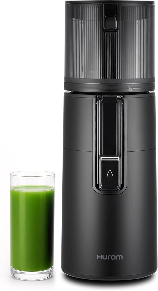 Hurom H400 Cold Press Juicer Machine, Award Winning Masticating Slow Juicer, Easy to Clean, Strainer & Hands Free with Self Feeding, Wide Mouth Hopper, Easy Assembly (Matte Black)