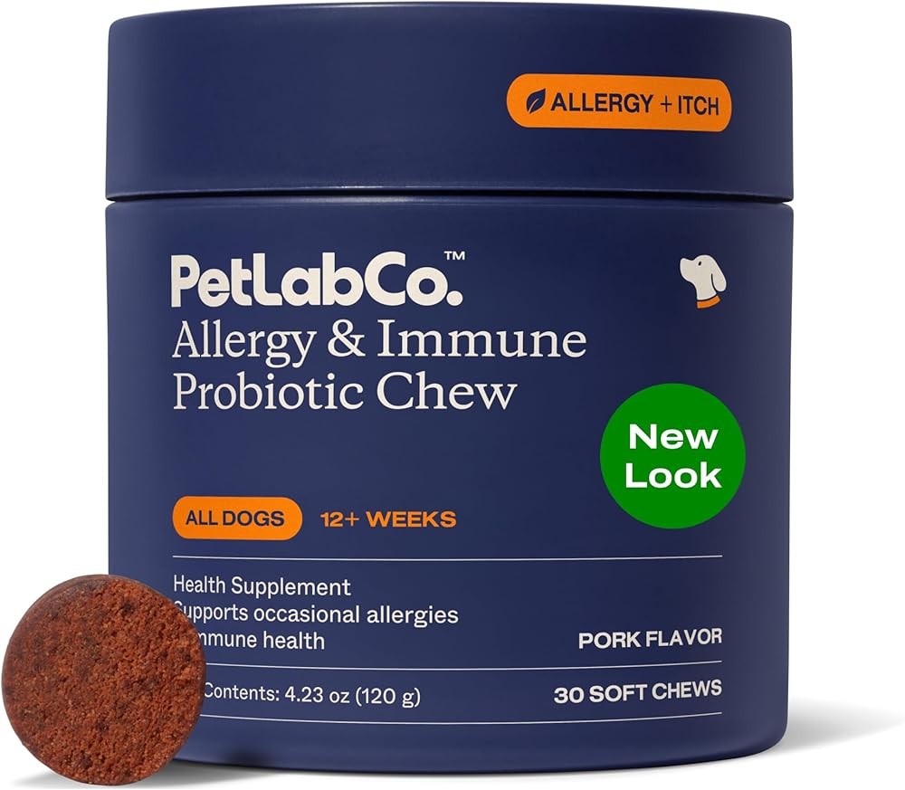 PetLab Co. Allergy & Immune Probiotics for Dogs, Support Seasonal Allergies, Gut & Digestive Health - Pork Flavor - 3...