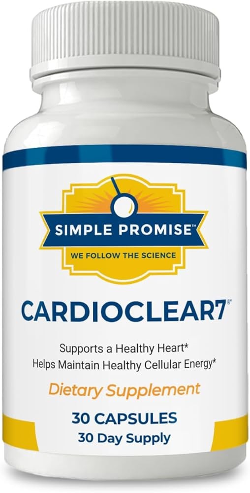 Simple Promise CardioClear7 - Coenzyme Q10 (CoQ10) 100mg and PQQ 10mg Heart Health Supplement with Shilajit - Support...