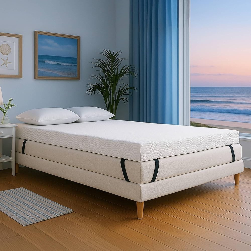 ViscoSoft 4 Inch Active Cooling Memory Foam Mattress Topper Queen - Select Copper-Infused
