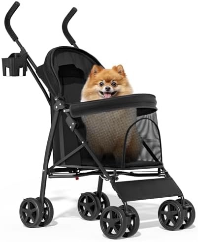 MoNiBloom 4 Wheels Pet Stroller (22 lbs)