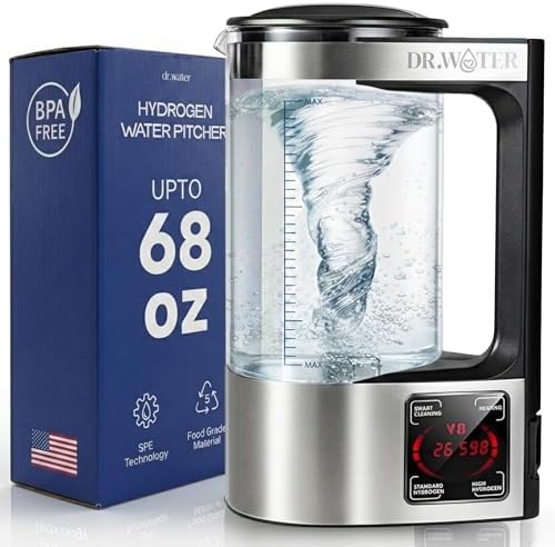 HydroPitcher | 68 Oz Hydrogen Water Pitcher - BPA Free Rich Hydrogen Water Generator