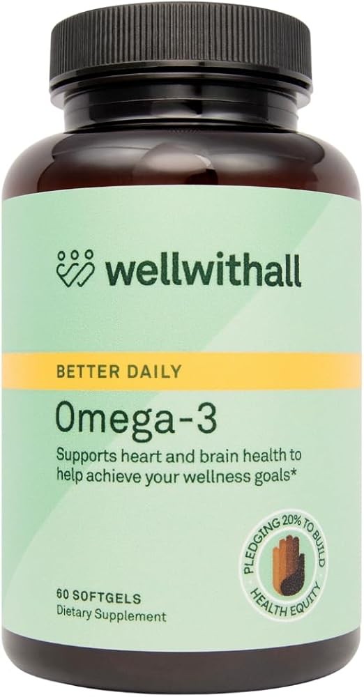Omega-3 Fish Oil Supplement | Supports Heart and Eye Health | 450mg EPA, 300mg DHA | Promotes Brain Function | Ideal ...