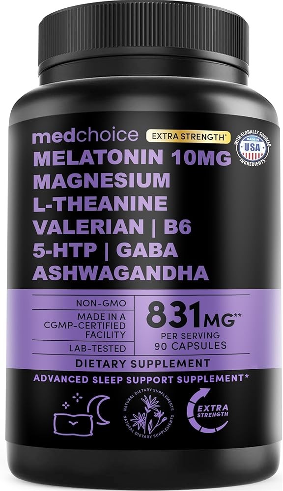 12-in-1 Melatonin Sleep Extra Strength Capsules - 10mg Melatonin Extra Strength