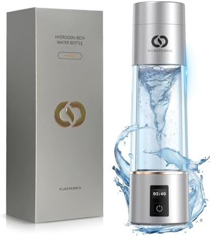 Hydrogen Water Bottle Generator - Up to 6400 PPB, 12-Hour Hydrogen Retention