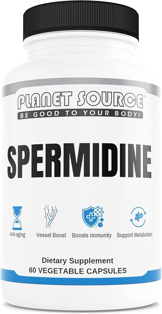 Spermidine 10mg, 60 Capsules, Longevity & Cellular Health Supplement, Promotes Autophagy, Supports Heart Health, Brai...