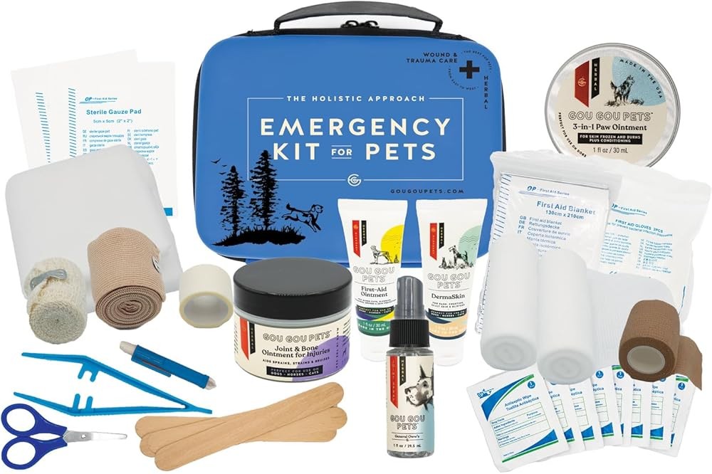 Dog Emergency Kit, Comprehensive First Aid for Dogs, Holistic Pet Care, Made in USA, Portable & Practical