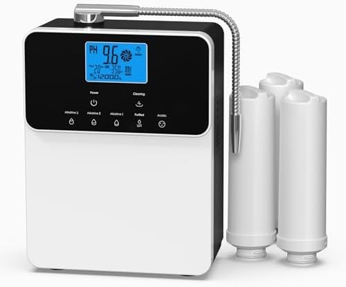 11 Titanium Plates Alkaline Water Machine with 3 Water Filters