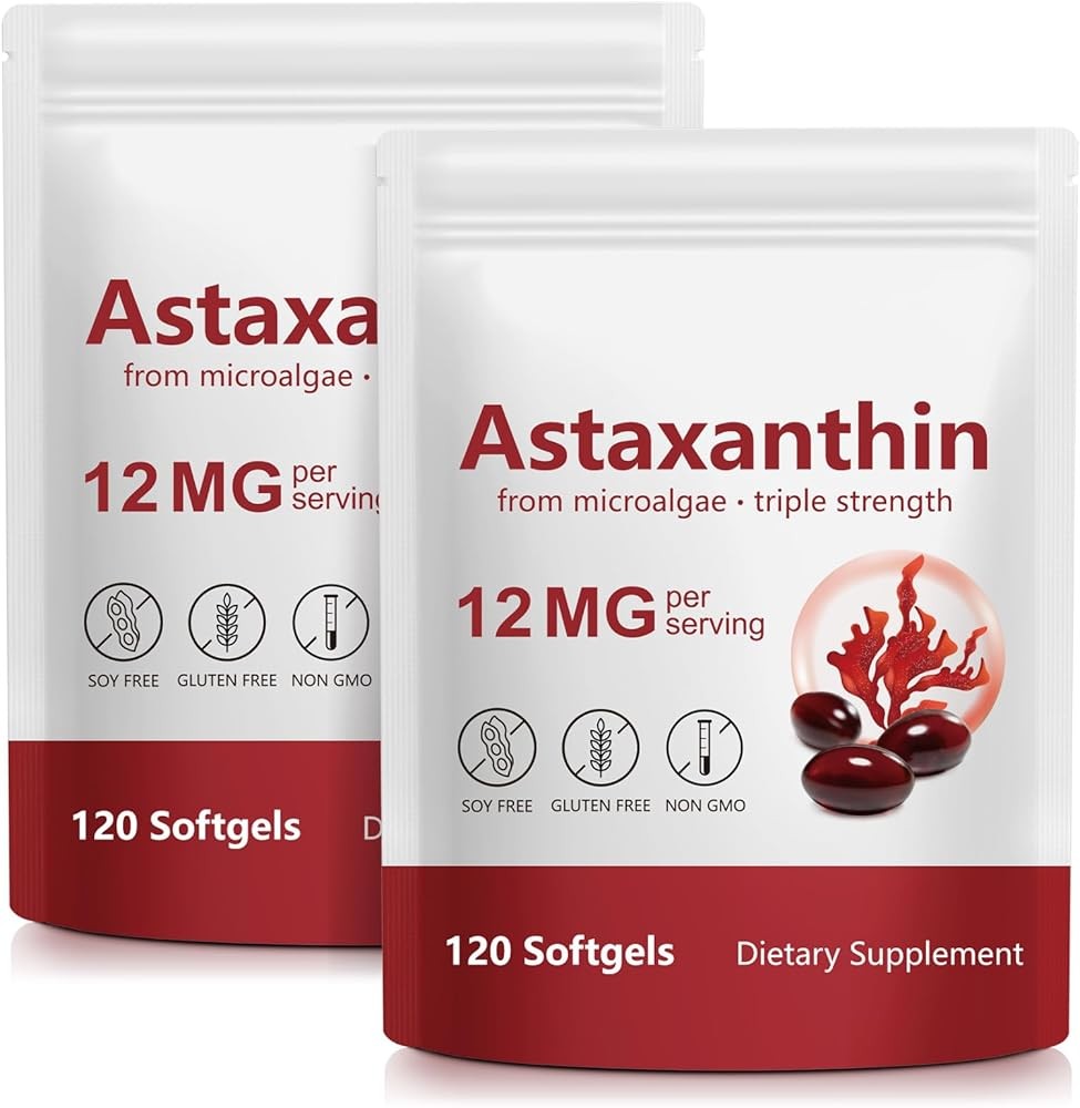 Astaxanthin Supplements 12mg for Eye, Joint & Skin Health (240 Count)