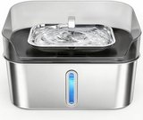 No Spill Dog Water Fountain Stainless Steel for Large Dogs